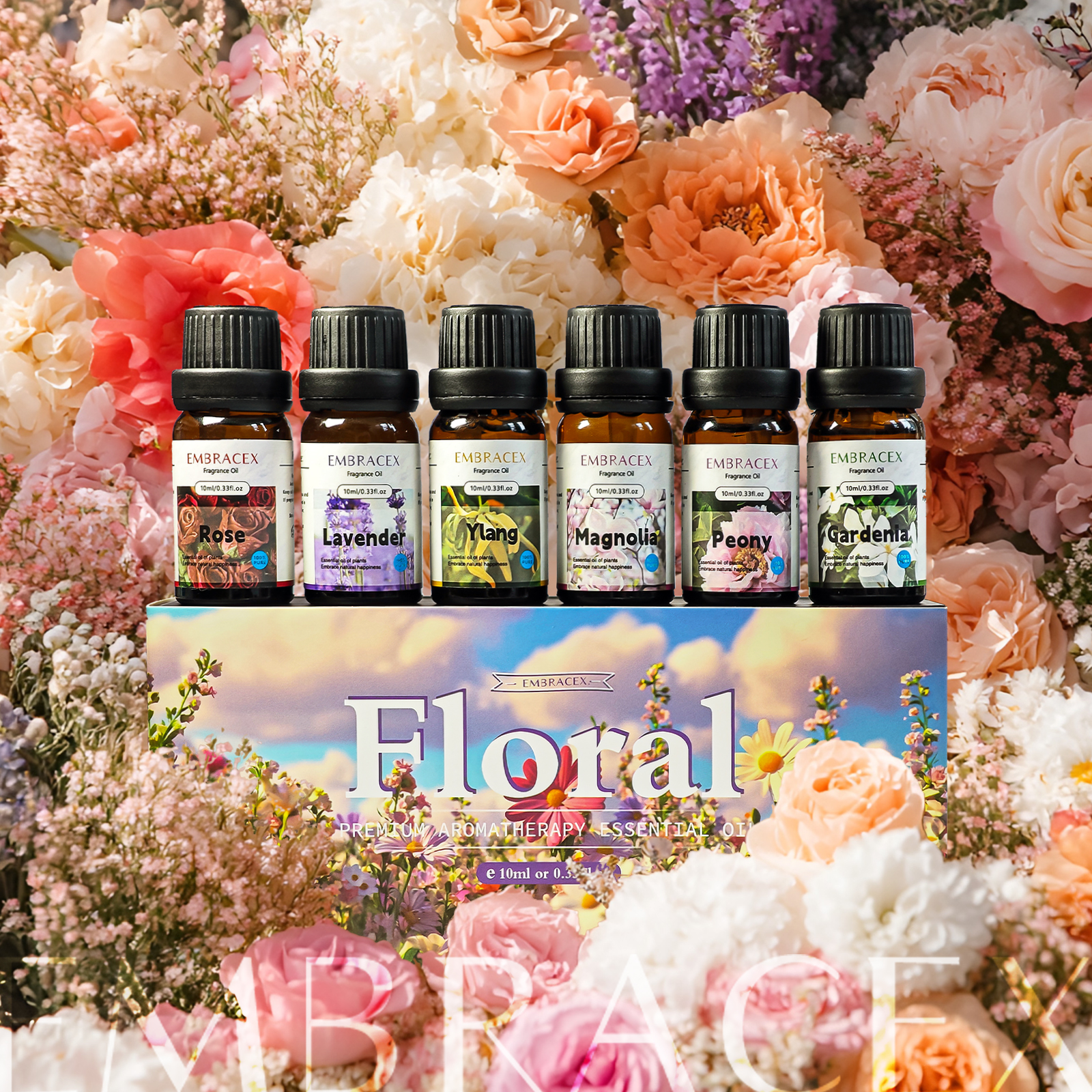 Perfume Gardenia Fragrance - 6PC/1Set 10ML Gift Box Floral Set