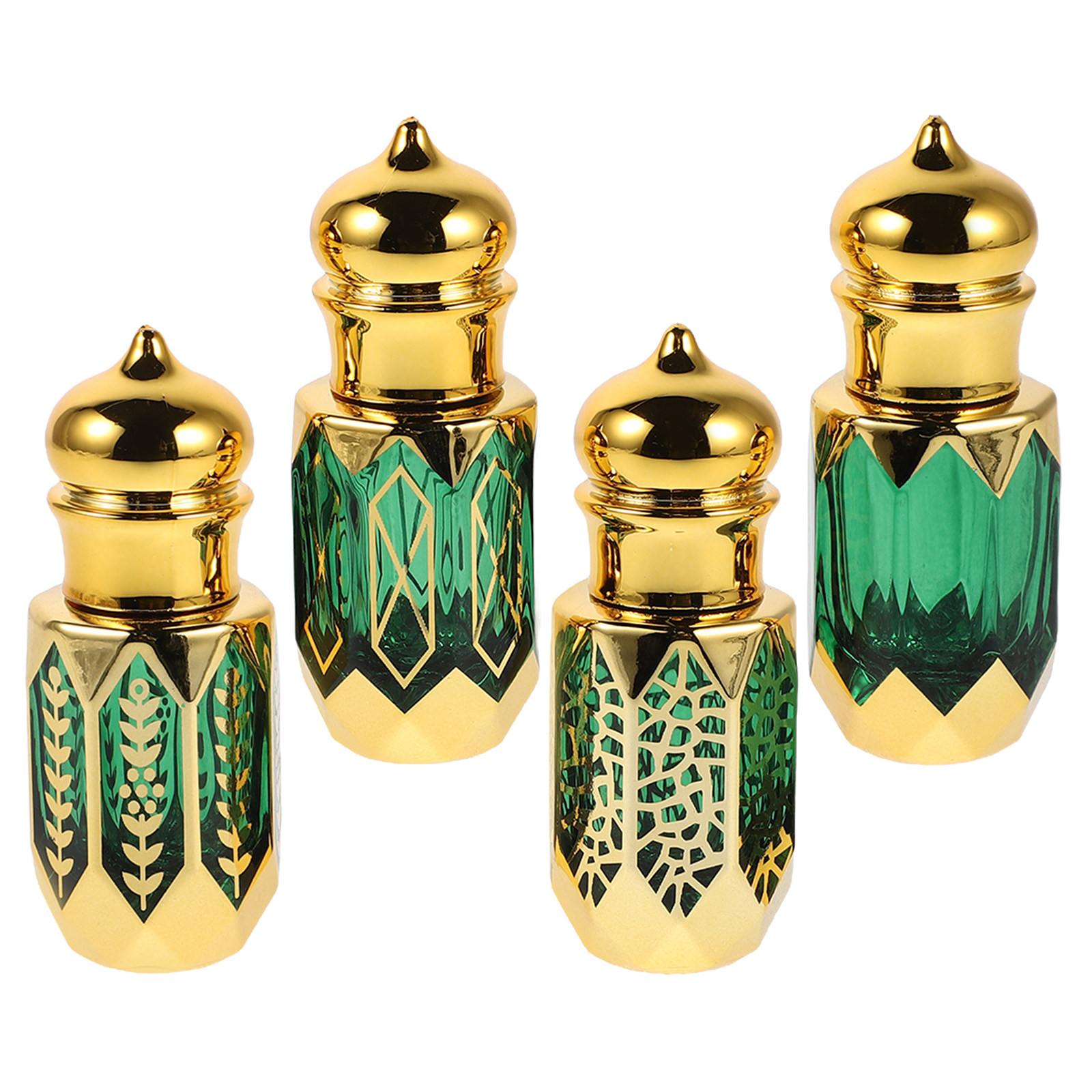 Perfume Refill Bottle - 4Pcs 6Ml Colored Glass Essential Oil