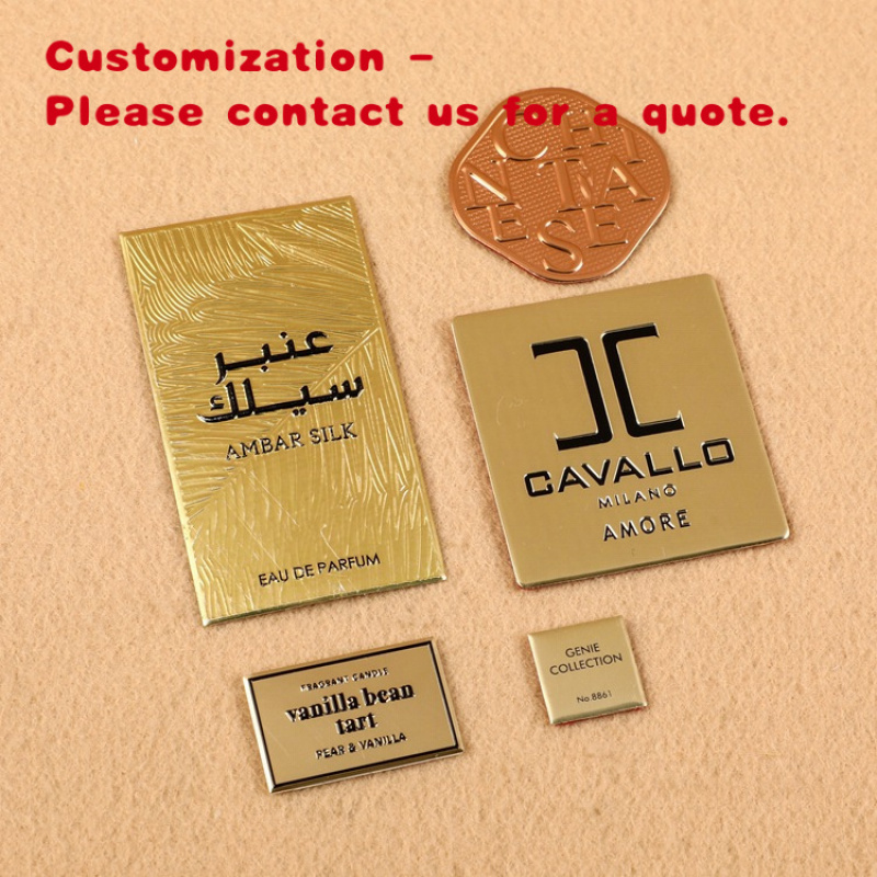 Perfume Fragrance Lab - custom.Custom Metal Embossed Aluminum Label Adhesive