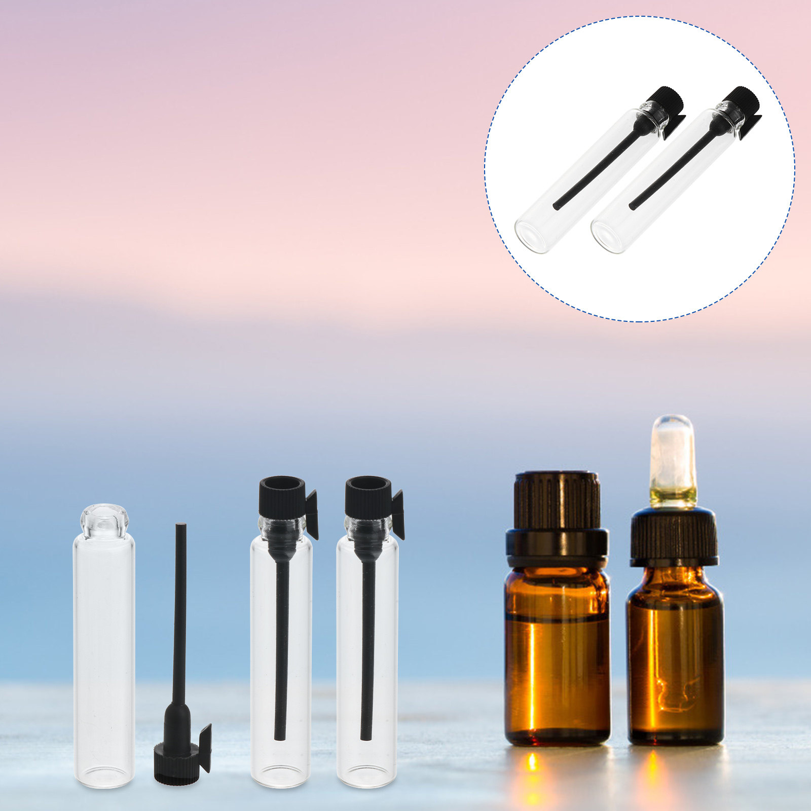 Perfume Refill Bottle - 50Pcs 2Ml Essential Oil Bottles Premium