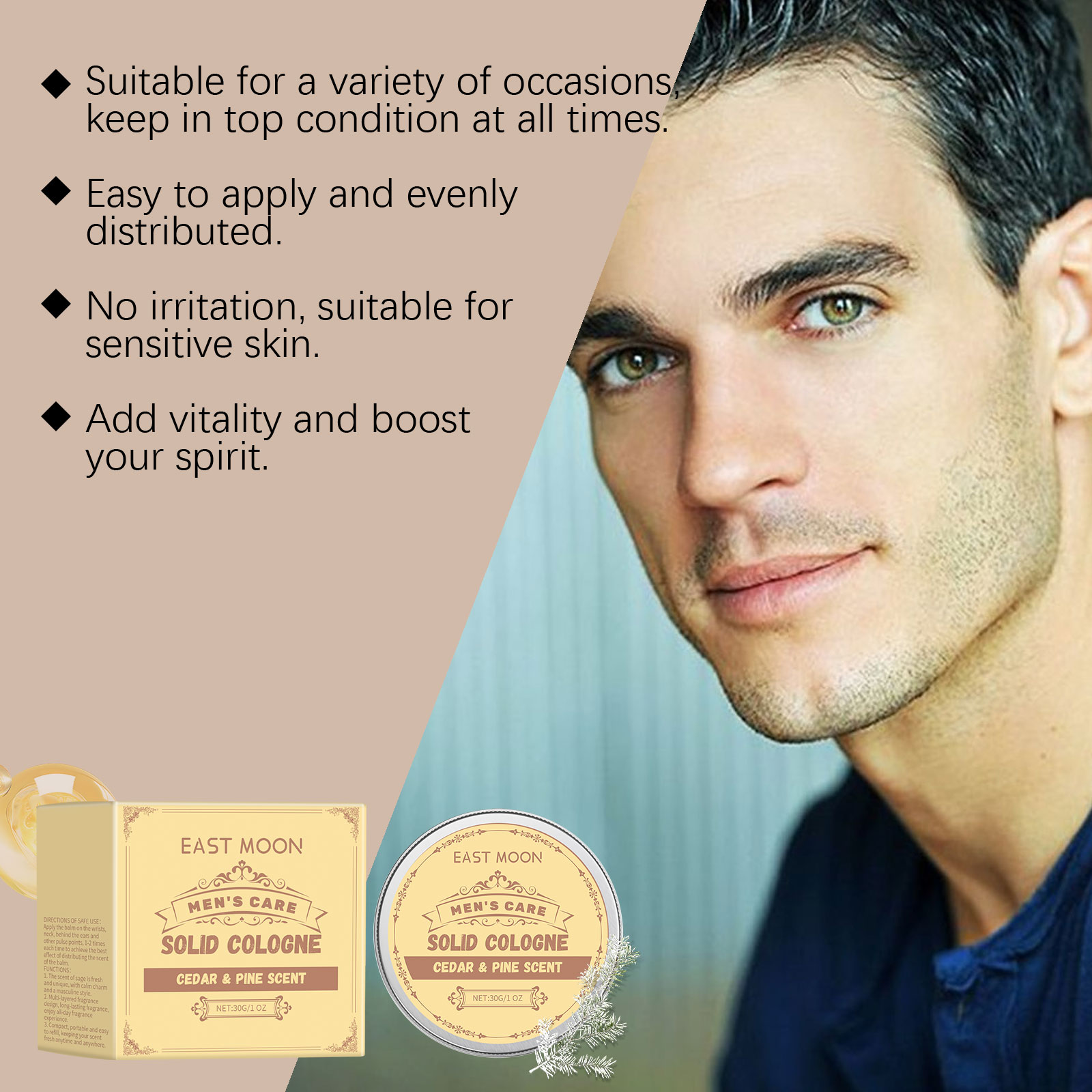 30g Cedar Wood Men's Solid Col - đánh giá và giá Cologne Solid Balm