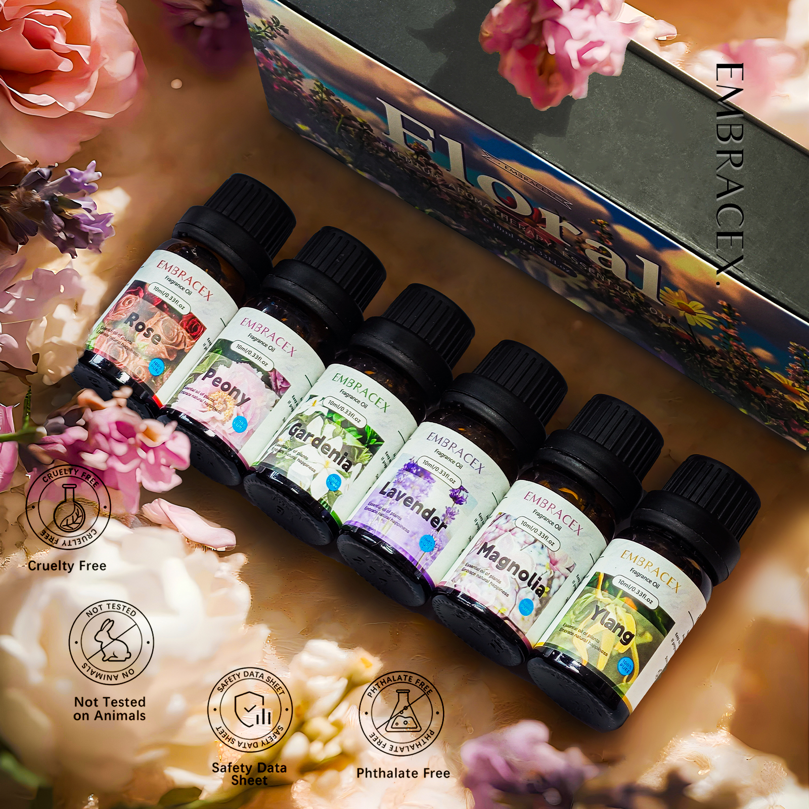 6PC/1Set 10ML Gift Box Floral  - đánh giá và giá Perfume Gardenia Fragrance
